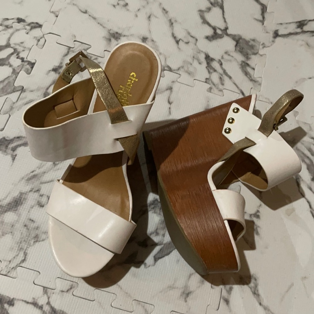 Charlotte Russe wedged open toe heel